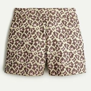 J Crew shorts in metallic leopard jacquard